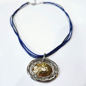 Two Toned Pendant Necklace Fashion Jewelry